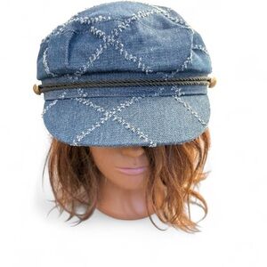 Denim Newsboy Cap Y2K women’s